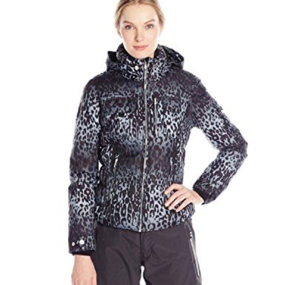 Obermeyer Leopard Print Puffer Jacket – Women’s Size 8 Ski Snowboard Winter Coat - Picture 16 of 16